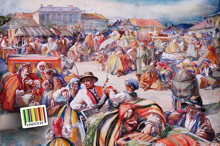 "Jarmark w Łowiczu" - Zdzisław Pągowski